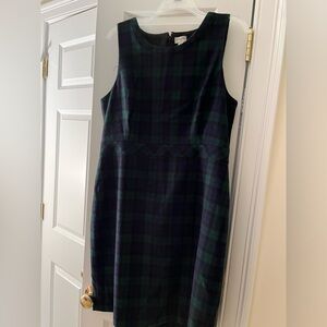 J Crew Plaid Work Dress Size 14